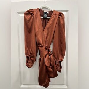 The Steel Mill & Co Satin Wrap Dress